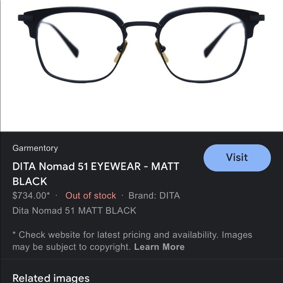 Rate elegant but discounted and limited edition of dita. DITA NOMAD Matte Black - Picture 12 of 14